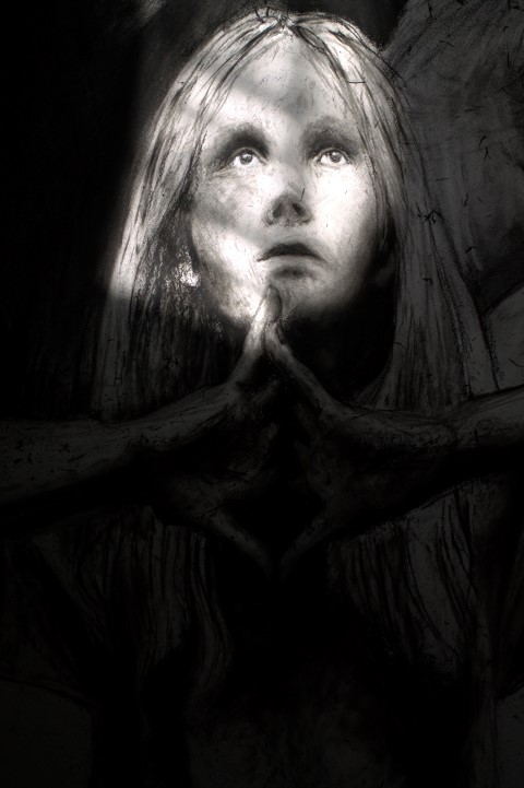 Detail of ‘Lady from another grinning soul …she will be your living end’ by Frances Martin